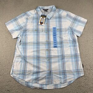 Eddie Bauer Shirt Womens Large Short Sleeve Moisture Wicking Adventure UPF 50